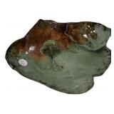 Signed Lea Ann Pottery Chip and Dip 13'w