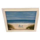 Restful Beach Acrylic 2007 by Mel on Board