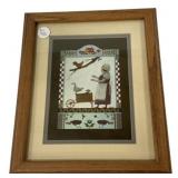 13'h., 11'w Framed Folk Art Print