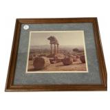 print depicting the ruins of the Temple of Castor