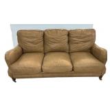 Whittemore Sherrill Three Cushion Leather Sofa 78'