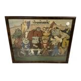 1969 Sec Mascot Print Framed 17'h., 21'w