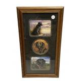 Framed labrador Print 23'h., 13'w