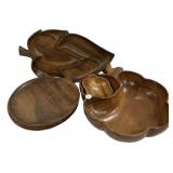 Group of Wood Serving Ware