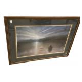 Graham Lavallin Print of Boat framed 31'h., 42'w