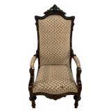 Victorian Style High Back Arm Chair