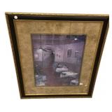 30'h., 36' Framed Print of Cafe