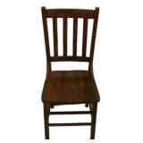 Slat Back Oak Side Chair