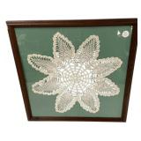 19'h., 19'w Framed Crochet