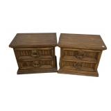Pair of Burlington House Furn Oak Nightstands, 22'