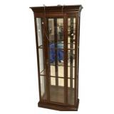 Modern Cherry Curio Cabinet 72'., 32'w