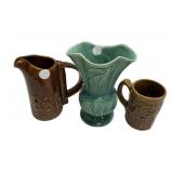 VTG Ceramic Ware Vase and Pitcher
