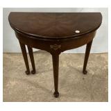 20th Century Queen Anne Demilune Console Table