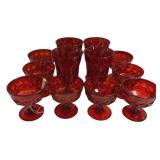 Noritake Red Sherbert and Goblets