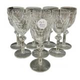 8 Waterford 6' Curraghmore Crystal Wine Glasses