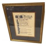 Ten Commandments Exodus XX Print  24'h., 19'w