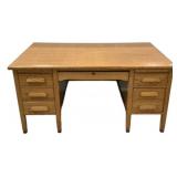 Large Oak Writing Desk 30'h, 64'w, 34'w