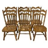 6 Late 20th Century Oak Dining Chairs