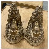 10'h Gold Gilt Resin Wall Shelves