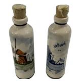 Delft Blue ceramic liquor bottles 6'