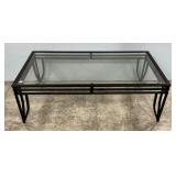 Contemporary Glass Coffee Table 16'h., 44'w