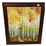 Unsigned Colorful Landscape Painting on Canvas