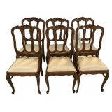 6 Louis XV Rococo Style Dining Chairs