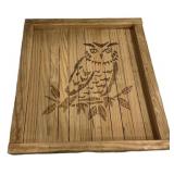 17'h., 16'w Wood Plaque with Owl