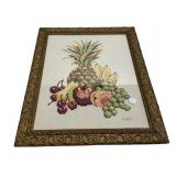 Signed FW1987 Cross Stitch Framed, 24'h 20'w