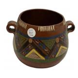 Mexican redware pottery pot     6'