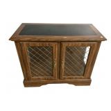 Pressed Oak Display Cabinet 30'h., 38'w., 18'd