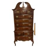 20th Century Queen Anne Cherry High Boy 79"h, 36"