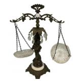 Hollywood Regency-style scale of justice