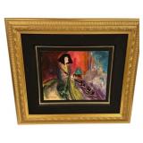 Linda Le Kinff Serigraph on Board 28"h., 31"w