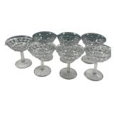 Seven 4 1/2" Fostoria American Clear