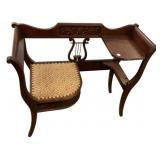 Duncan Phyfe Mahogany Gossip Bench 30"h., 35"w