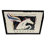 Signed 2001 Kentucky Derby Festival Poster 25"h,