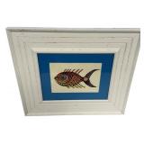14"h., 16"w Walter Anderson Fish Print