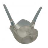 1950s Lalique France "Sylvie" crystal vase 8"h.