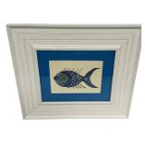 14"h., 16"w Walter Anderson Fish Print