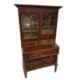 19th Century Federal Period flame mahogany secreta