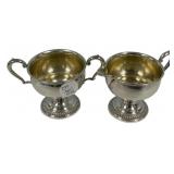 M Rogers Co Weighted Sterling Creamer and Sugar