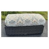 Outdoor Resin Wicker Ottoman