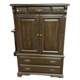 Late 20th Century Tavern Pine Armoire 63"h., 41"