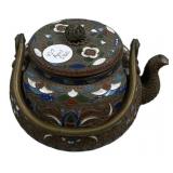 Chinese cloisonne enamel teapot