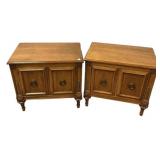 Pair of Late 20th Century Regency Nightstands 24"