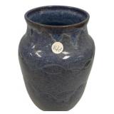 J Carter Rainbarrel Pottery 1977 Vase 10"