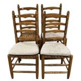Four Ladder Back Chairs
