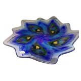 17" Art Glass Bird Bath