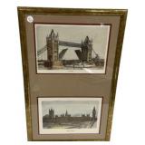 28"h., 17"w Tower Bridge, and the Houses of Parl